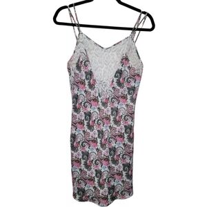 Vintage Victoria's Secret Gold Label Nightgown Small Satin Babydoll Floral